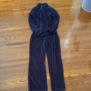 Women's Navy Blue Velour Tracksuit